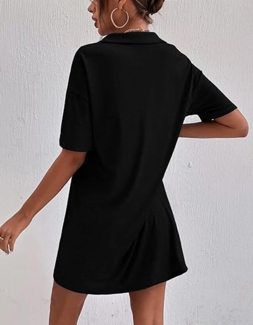 Load image into Gallery viewer, Johnny Collar Short Sleeve Polo Dress
