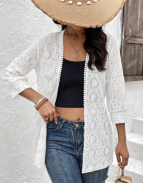 Load image into Gallery viewer, Lace Open Front Cover Up
