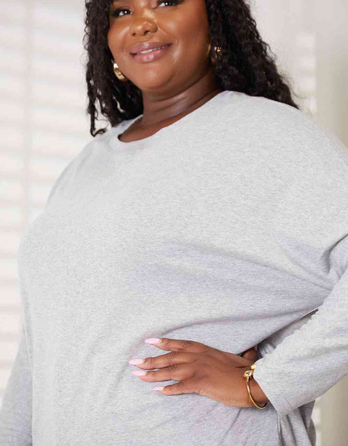 Load image into Gallery viewer, Double Take Seam Detail Round Neck Long Sleeve Top
