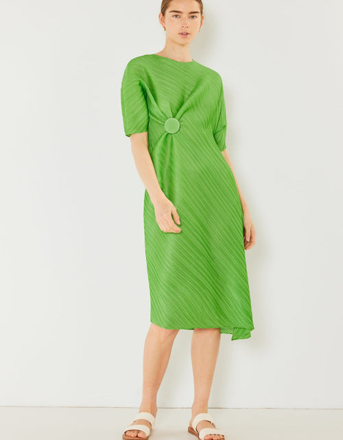 Load image into Gallery viewer, Marina West Swim Pleated Dolman Sleeve Dress

