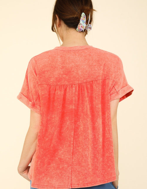 Load image into Gallery viewer, VERY J Nochted Short Sleeve Washed T-Shirt
