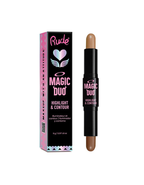 Load image into Gallery viewer, RUDE Magic Duo Highlight &amp; Contour - Dark
