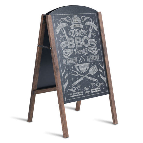 Load image into Gallery viewer, 31.5 Inch Wood A-Frame Sidewalk Signage Chalkboard
