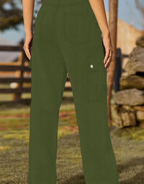 Load image into Gallery viewer, Loose Fit Drawstring Jeans with Pocket
