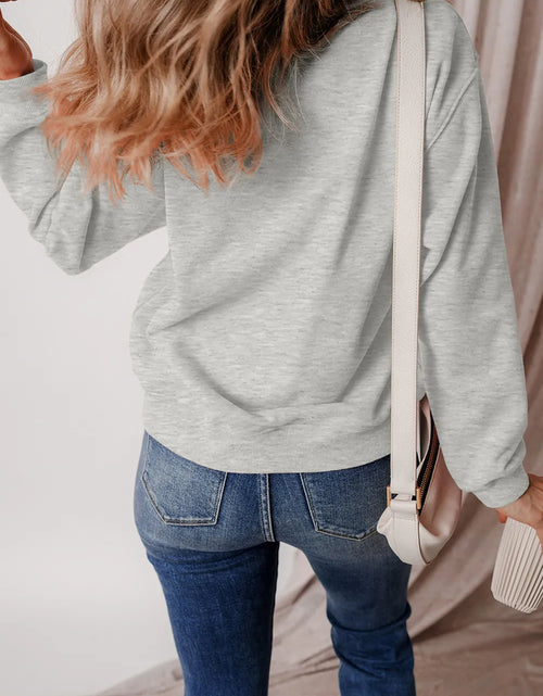 Load image into Gallery viewer, Graphic Round Neck Long Sleeve Sweatshirt
