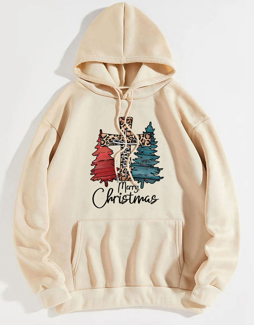 Load image into Gallery viewer, MERRY CHRISTMAS Graphic Drawstring Hoodie
