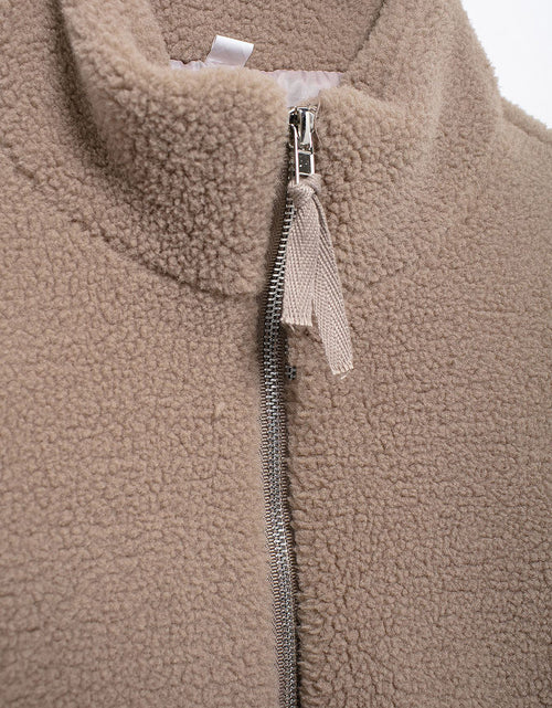 Load image into Gallery viewer, Turtleneck Zip Up Long Sleeve Plush Jacket
