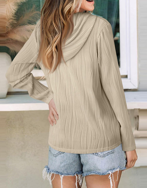 Load image into Gallery viewer, Textured Long Sleeve Hoodie
