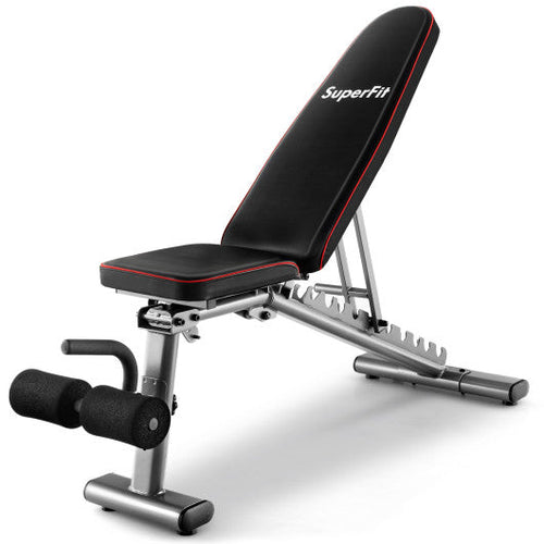 Load image into Gallery viewer, 660 LBS Strength Training Bench with 10 Back and 3 Seat for Full Body Workout-Black
