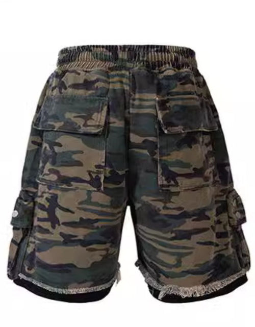 Load image into Gallery viewer, Men's Drawstring Camouflage Shorts
