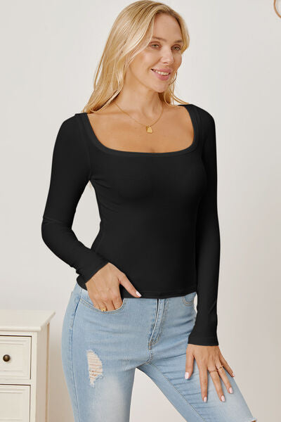 Load image into Gallery viewer, Square Neck Long Sleeve T-Shirt
