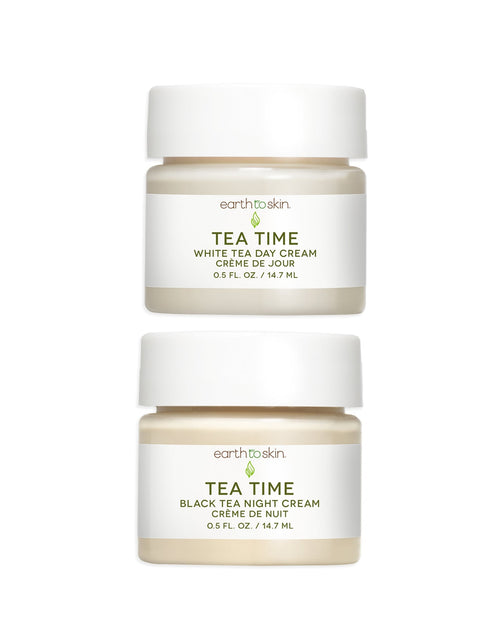 Load image into Gallery viewer, Tea Time Mini Day &amp; and Night Cream Duo by EarthToSkin
