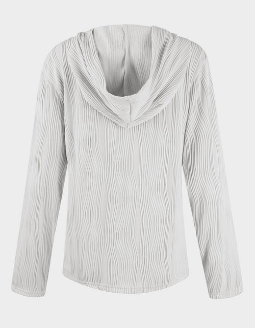 Load image into Gallery viewer, Textured Long Sleeve Hoodie
