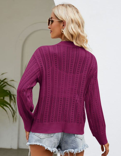 Load image into Gallery viewer, Button Down Ribbed Trim Cardigan
