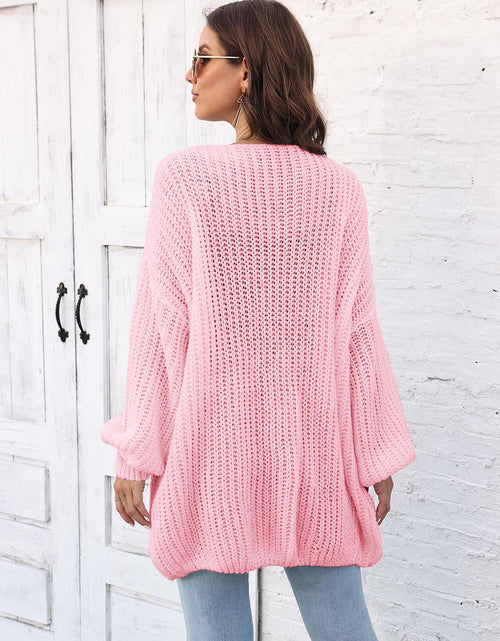 Load image into Gallery viewer, Open Front Dropped Shoulder Longline Cardigan
