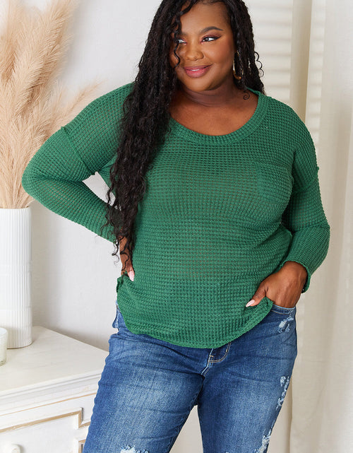 Load image into Gallery viewer, Culture Code Full Size Scoop Neck Patch Pocket Top
