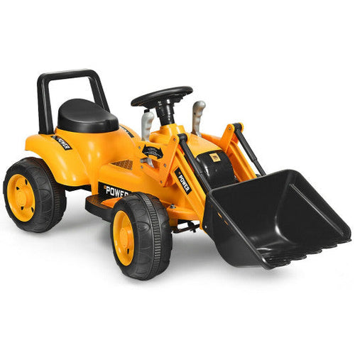 Load image into Gallery viewer, Kids Ride On Excavator Digger 6V Battery Powered Tractor-Yellow
