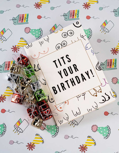 Load image into Gallery viewer, Tits Your Birthday - Moaning Prank Card by DickAtYourDoor
