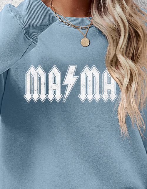Load image into Gallery viewer, Letter Graphic Dropped Shoulder Sweatshirt
