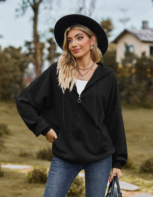 Load image into Gallery viewer, Zip Up Drawstring Long Sleeve Hooded Jacket
