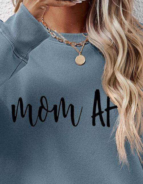Load image into Gallery viewer, Letter Graphic Dropped Shoulder Sweatshirt
