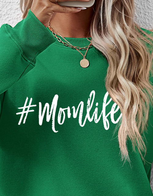 Load image into Gallery viewer, Letter Graphic Round Neck Sweatshirt
