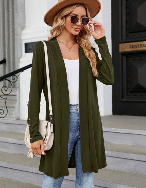 Load image into Gallery viewer, Long Sleeve Open Front Cardigan
