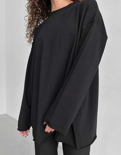 Load image into Gallery viewer, Round Neck Long Sleeve T-Shirt
