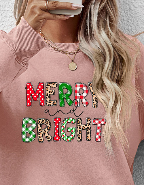Load image into Gallery viewer, MERRY AND BRIGHT Round Neck Sweatshirt

