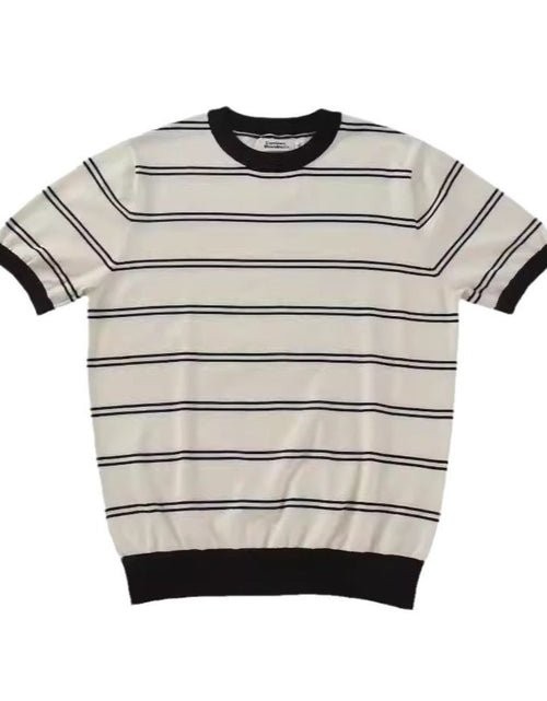 Load image into Gallery viewer, Men's Plus Size Round Neck Striped T-Shirt
