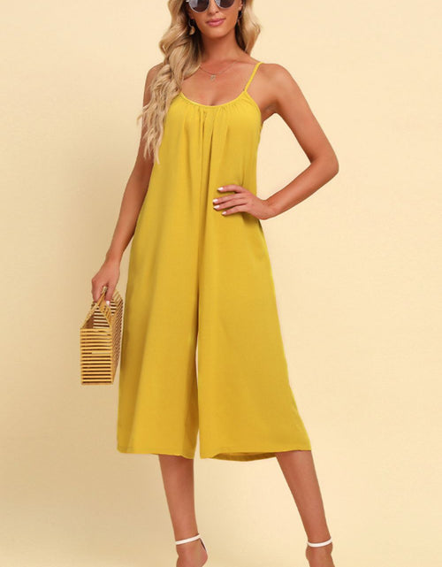 Load image into Gallery viewer, Spaghetti Strap Scoop Neck Jumpsuit

