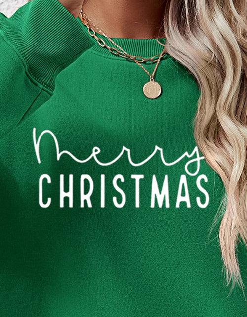 Load image into Gallery viewer, MERRY CHRISTMAS Dropped Shoulder Sweatshirt
