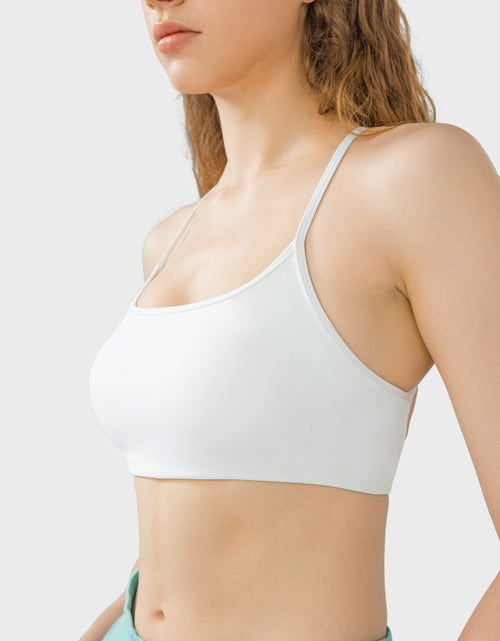 Load image into Gallery viewer, Millennia Crisscross Back Scoop Neck Active Cami with Detachable Chest Pads
