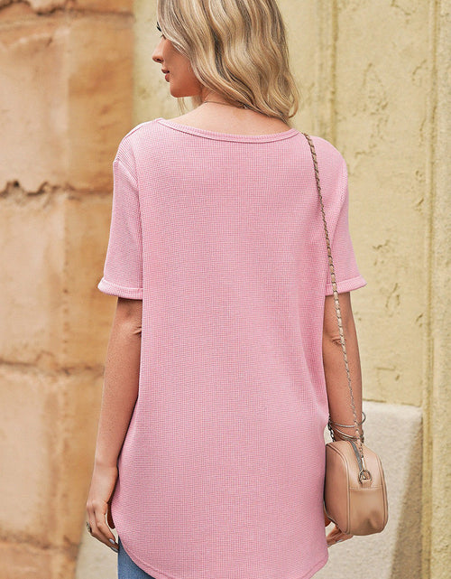 Load image into Gallery viewer, V-Neck Dropped Shoulder Tunic Top
