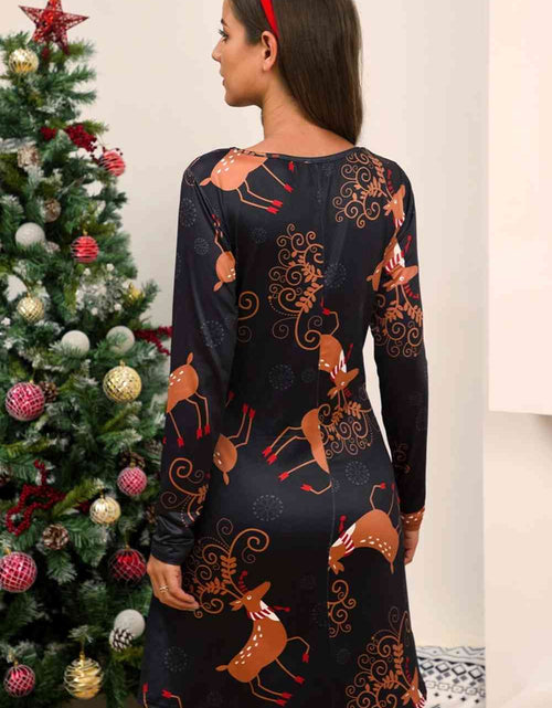 Load image into Gallery viewer, Full Size Christmas Long Sleeve Dress
