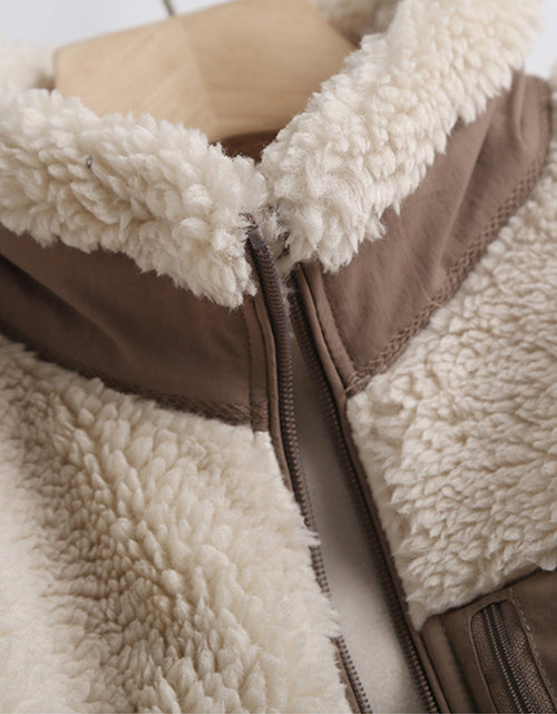 Load image into Gallery viewer, Zip Up Long Sleeve Plush Jacket
