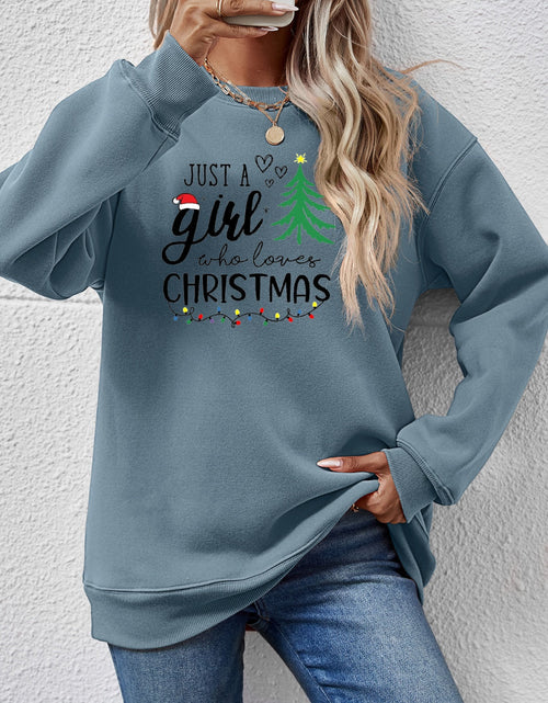 Load image into Gallery viewer, Letter Graphic Round Neck Sweatshirt
