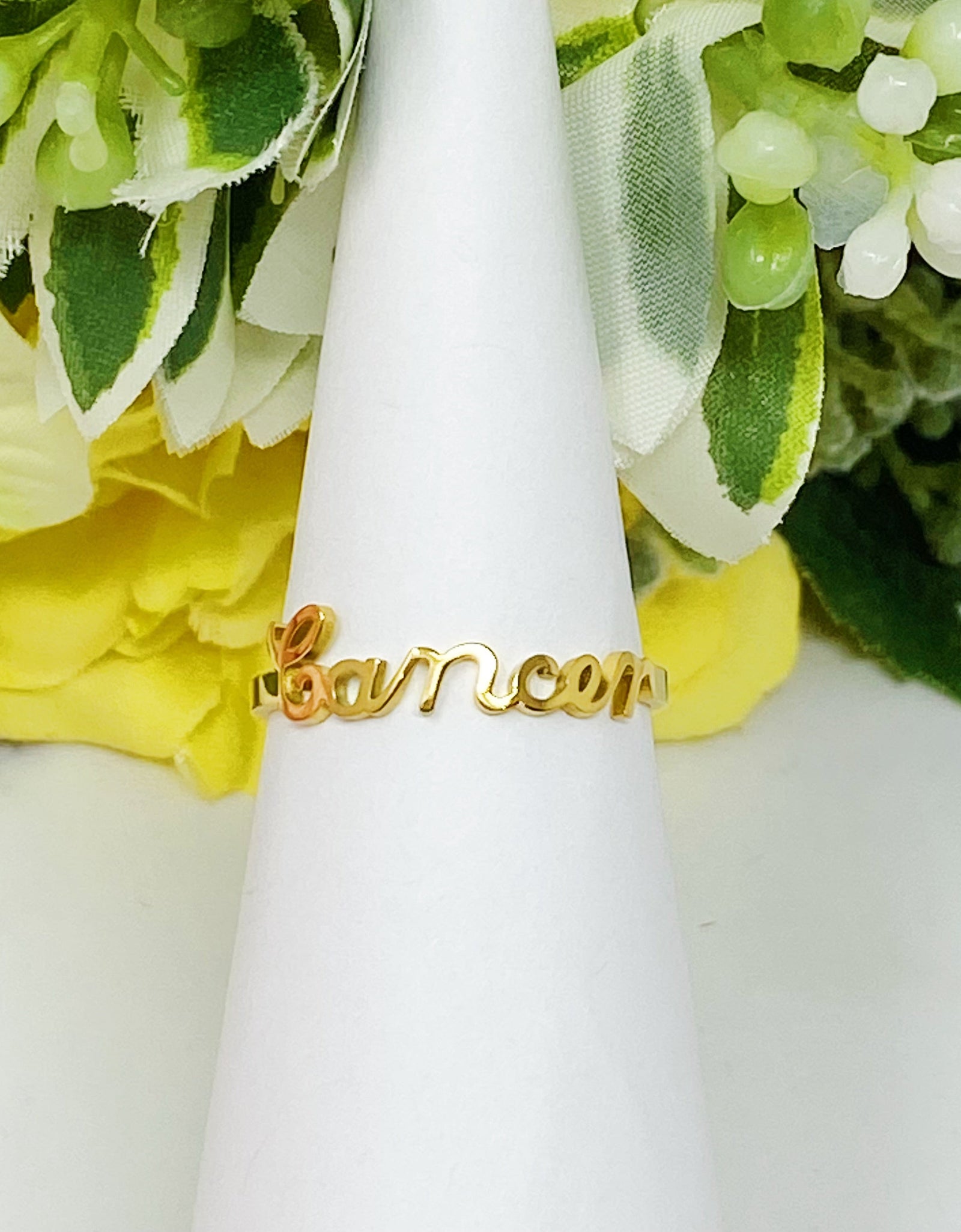 Scripted Zodiac Ring by Ellisonyoung.com