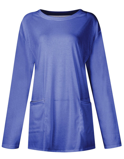 Load image into Gallery viewer, Full Size Pocketed Round Neck Long Sleeve T-Shirt
