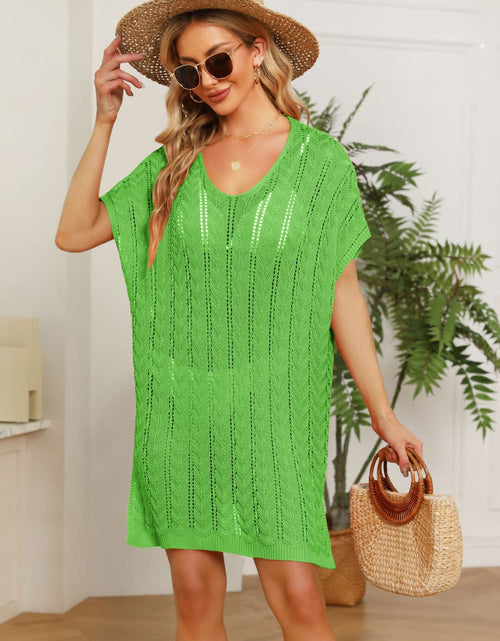 Load image into Gallery viewer, Openwork Side Slit Knit Dress
