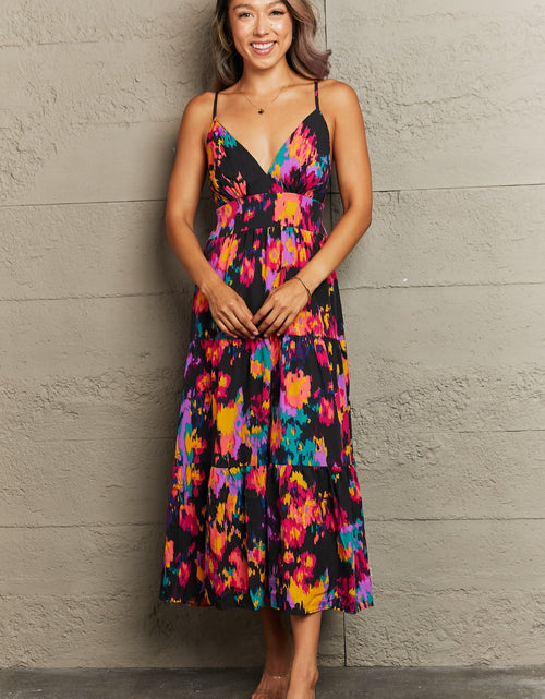 Load image into Gallery viewer, Perfee Cutout Spaghetti Strap Tiered Dress
