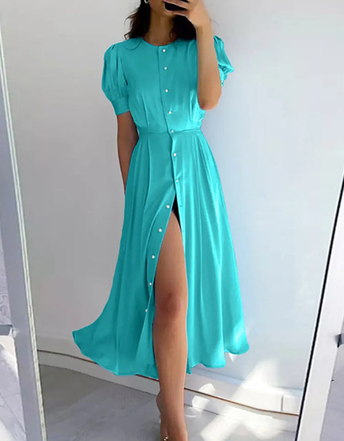 Load image into Gallery viewer, Button Down Short Sleeve Dress
