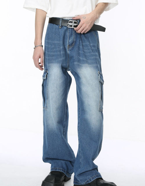 Load image into Gallery viewer, Baggy Jeans with Cargo Pockets
