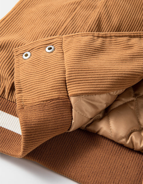 Load image into Gallery viewer, Contrast Baseball Collar Snap Down Long Sleeve Jacket

