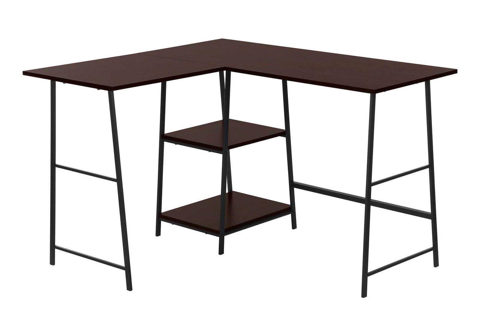 Computer Desk, Home Office, Corner, Storage Shelves, L Shape, Work, Laptop, Contemporary, Modern by Couch.com