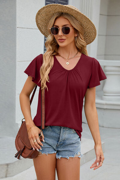 Load image into Gallery viewer, V-Neck Short Sleeve T-Shirt
