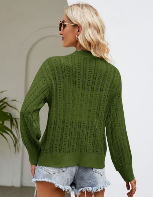 Load image into Gallery viewer, Button Down Ribbed Trim Cardigan
