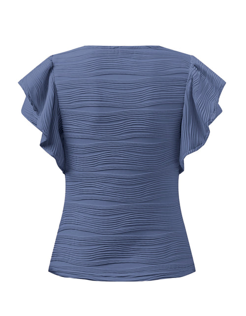 Load image into Gallery viewer, Textured Round Neck Cap Sleeve Top
