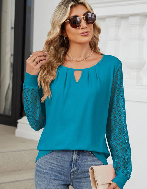 Load image into Gallery viewer, Cutout Round Neck Long Sleeve T-Shirt
