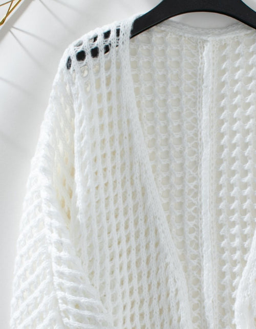 Load image into Gallery viewer, Openwork Open Front Long Sleeve Cardigan
